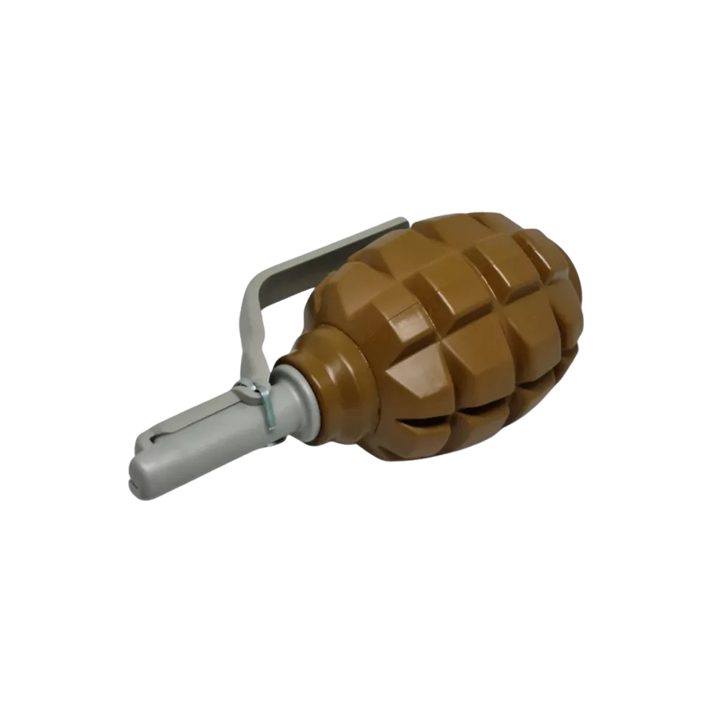 Pyrosoft F1 grenade replica airsoft pyrotechnic close up view