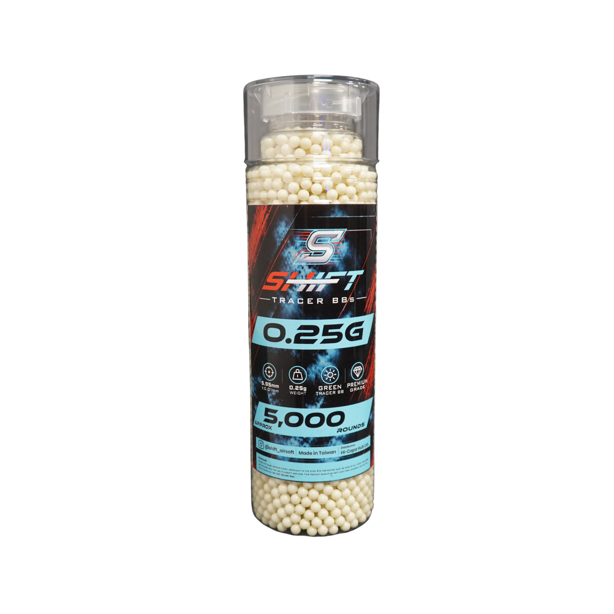 Shift Airsoft Green Tracer BBs 0.25g Bottle
