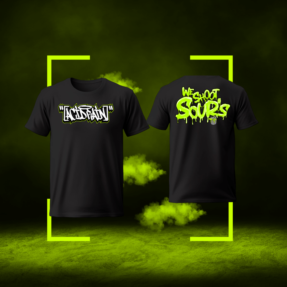 Acid Rain 'We Shoot Sours' T-Shirt - Hi - Capa Hub Ltd