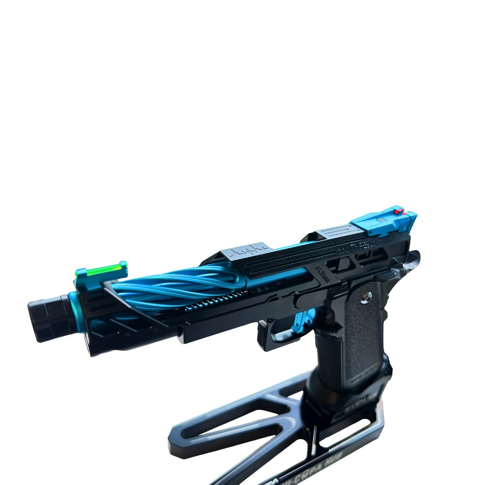 Dr.Black 'TYPE 901' Black & Aqua with MONK Adapter from Tokyo Marui - Shop now at Hi-Capa Hub Ltd