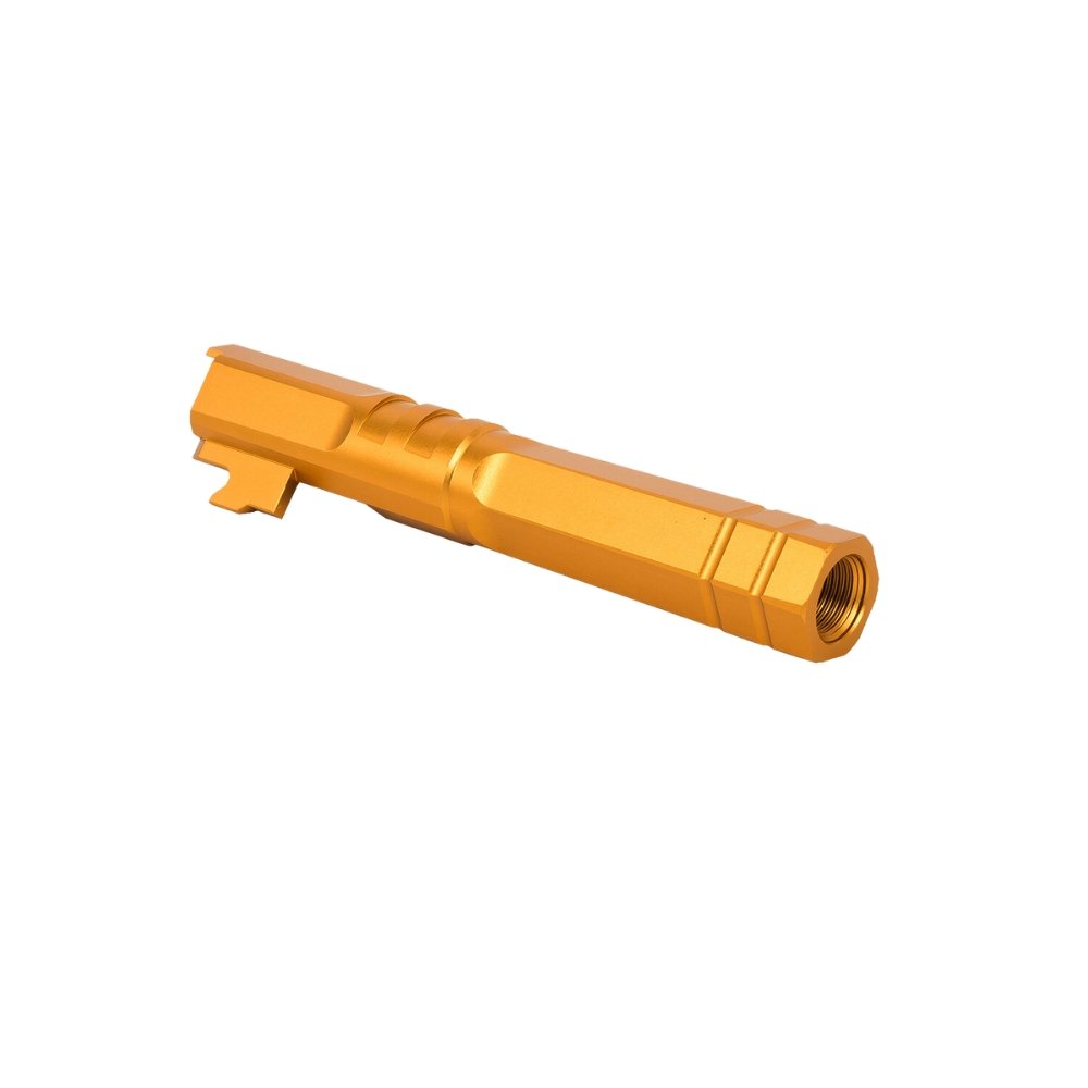 EDGE 'HEXA' Aluminium Threaded Outer Barrel - 4.3 - Orange Outer Barrels from EDGE - Shop now at Hi-Capa Hub Ltd