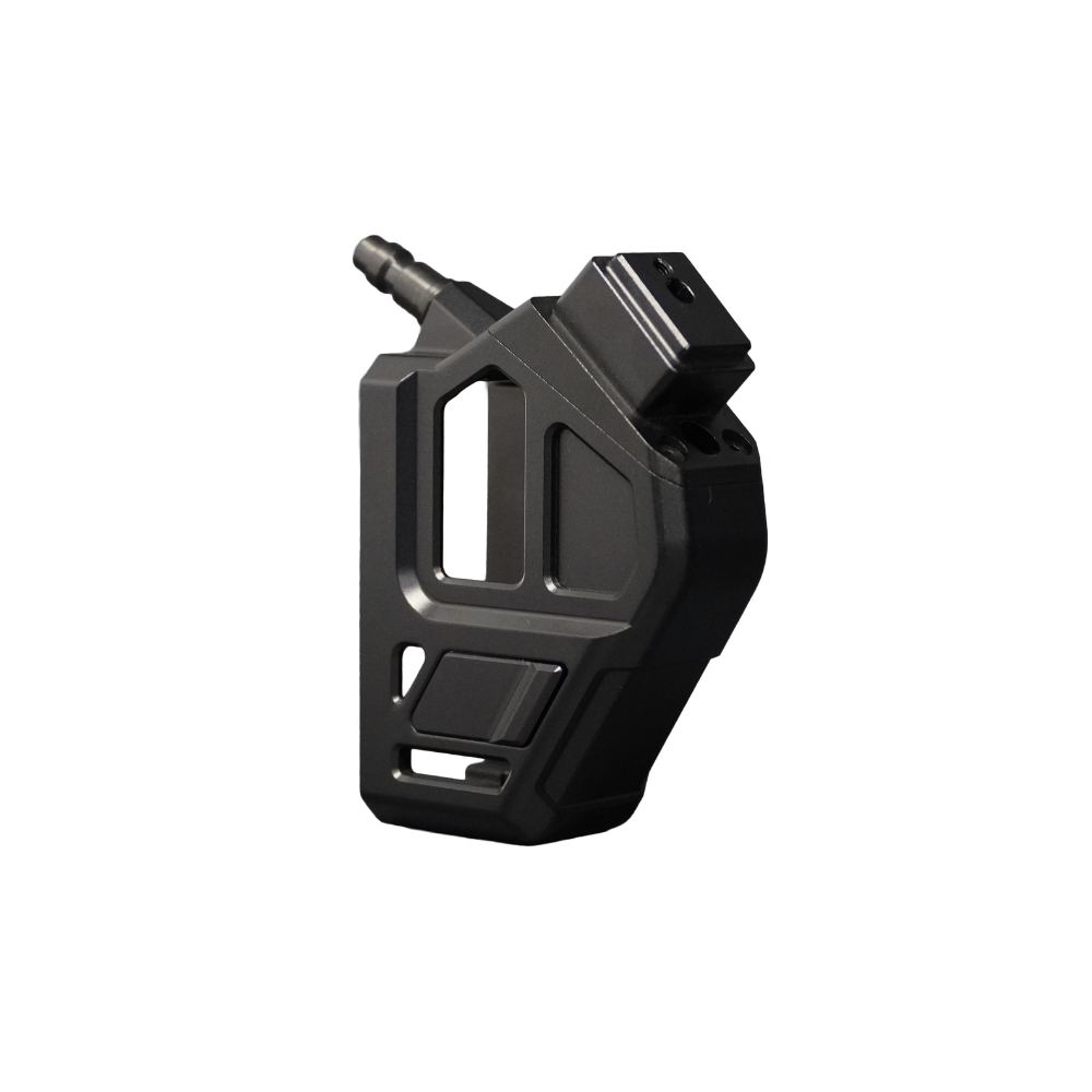 T1P black angled HPA adapter for Hi-Capa and SSP5 close-up
