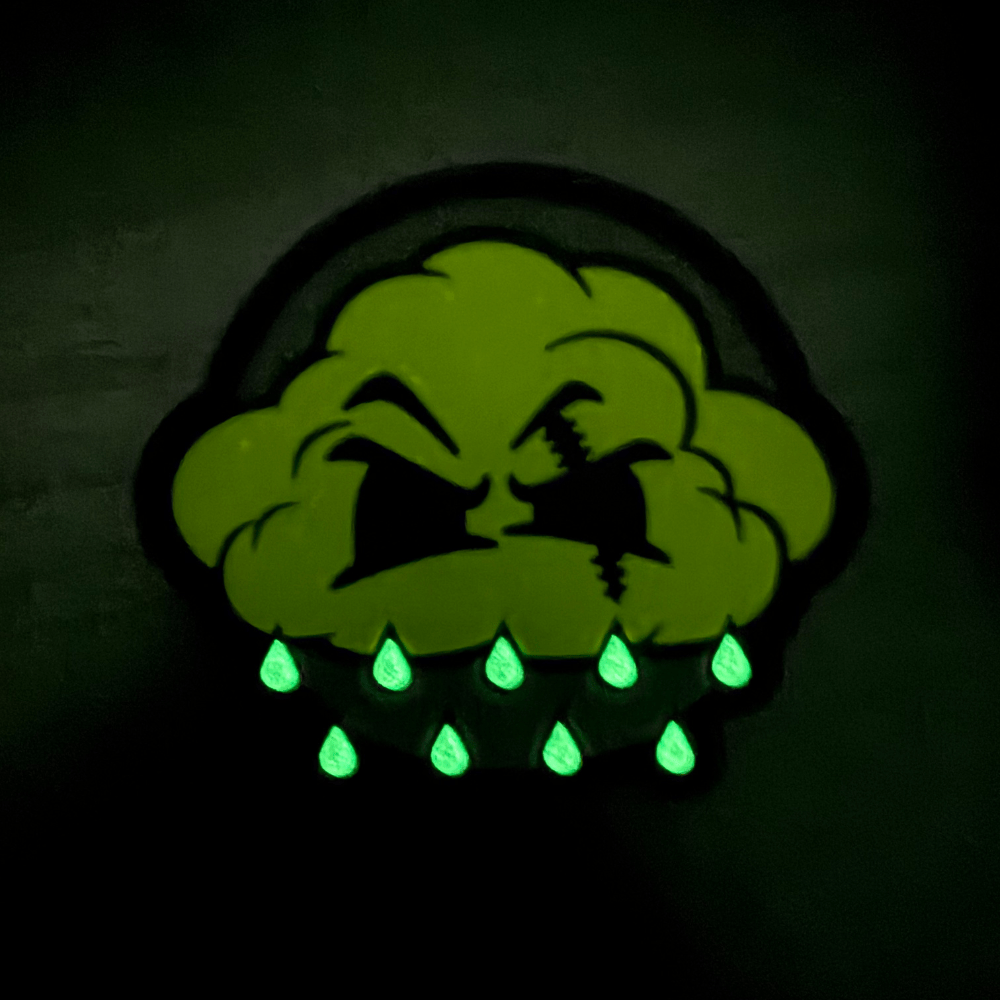 Acid Rain Glow in the Dark 'ANGRY CLOUD' Patch - Hi - Capa Hub Ltd