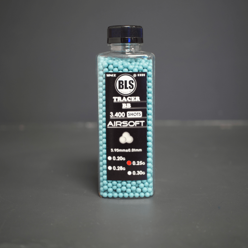 BLS 0.25g BLUE Tracer BBs airsoft UK