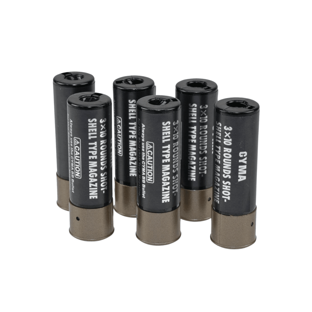 CYMA Shotgun Shell Pack – Black (6 Pieces) airsoft UK