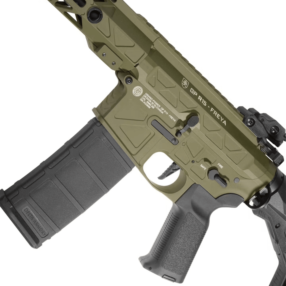 Delta Armory R15 FREYA™ Gen.2 10" M-LOK M4/AR-15 AEG - Olive Drab airsoft UK