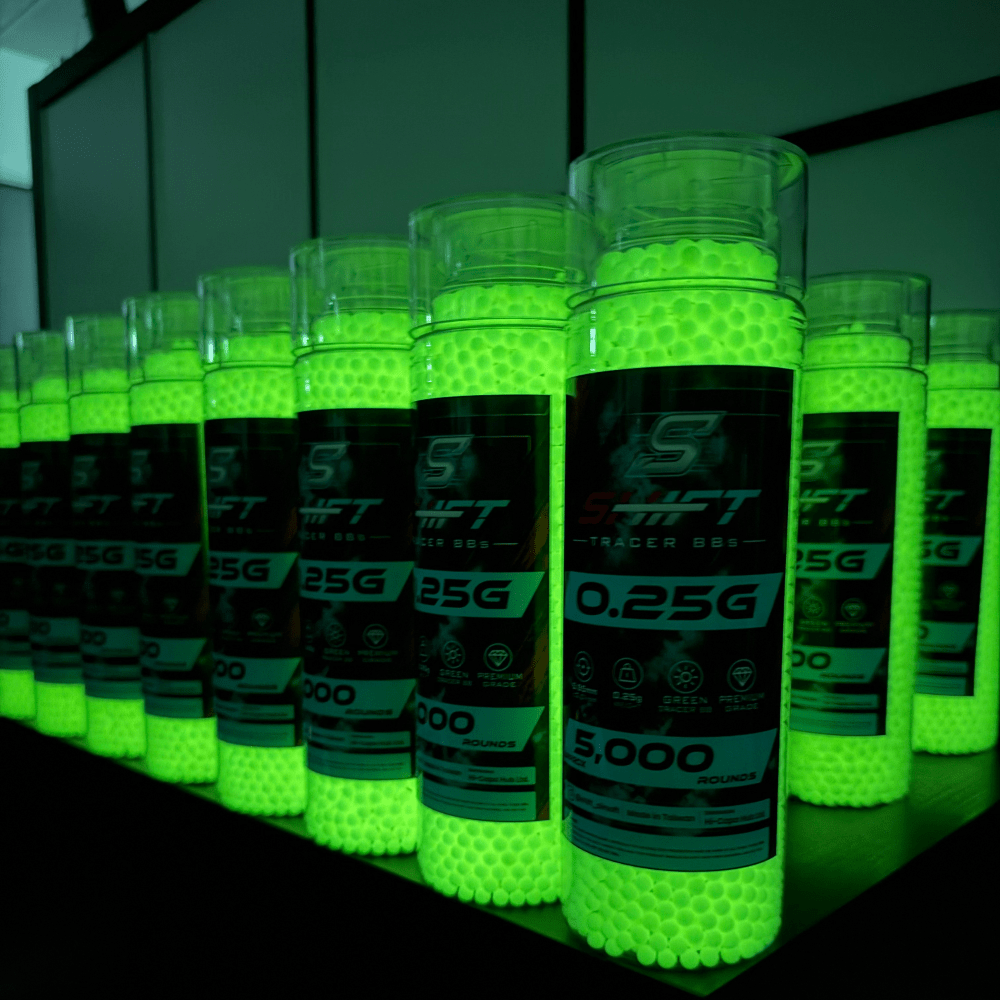 Shift Airsoft 0.25g Green Tracer BBs - 5000 Rounds airsoft UK