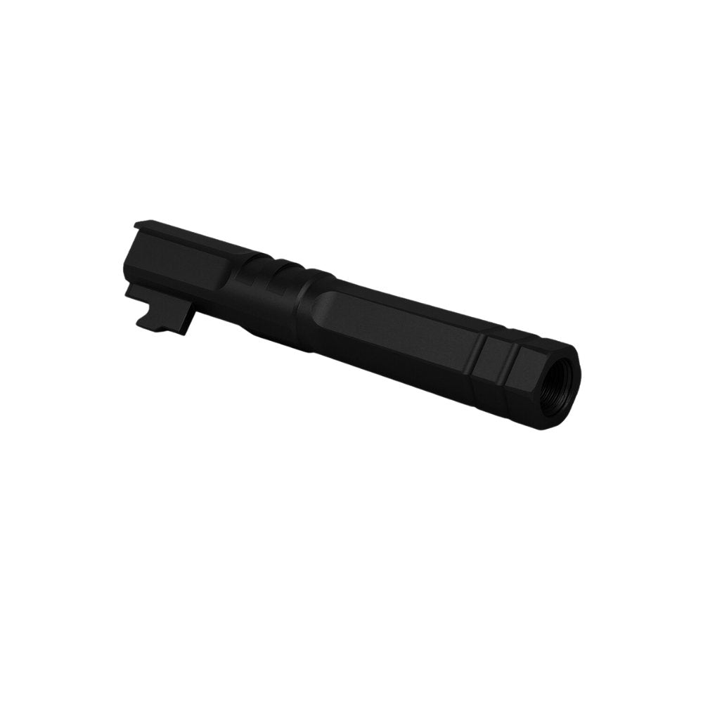 EDGE 'HEXA' Aluminium Threaded Outer Barrel - 4.3 - Black Outer Barrels from EDGE - Shop now at Hi-Capa Hub Ltd