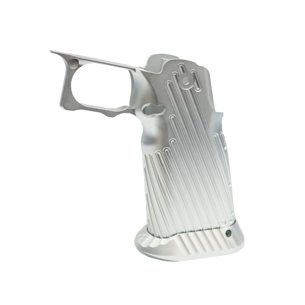 NOVA/Bomber CNC Aluminium INFINITY 'Type B' Grip - Silver Grips & Grip Accessories from Nova - Shop now at Hi-Capa Hub Ltd
